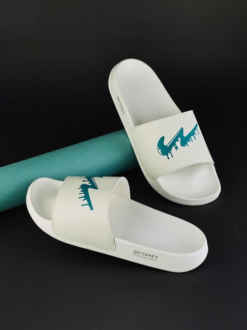 Mens off white slides best sale