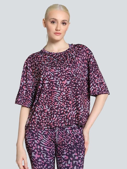 Puma Purple Printed Sports T-Shirt-picture-25