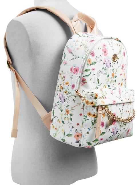 Aldo Multicolor Synthetic Floral Medium Backpack