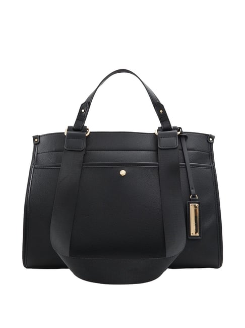 Aldo Black Solid Medium Tote Handbag