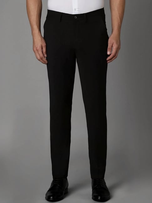 Louis Philippe Black Regular Fit Trousers-picture-39