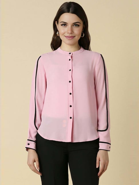 Allen Solly Pink Regular Fit Shirt-picture-40