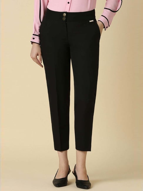 Allen Solly Black Mid Rise Pants-picture-41