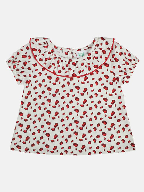 MINIKLUB Girls White Printed Top-image-41