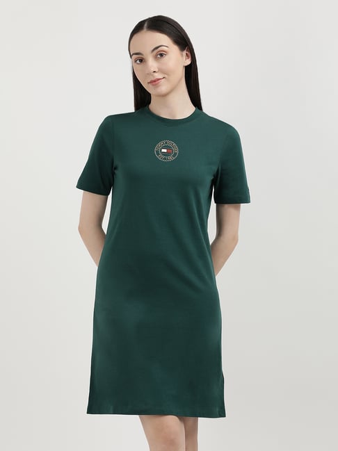 green silk dress short Vintage Tommy Hilfiger Green White Squared Shirt – Pine Vintage