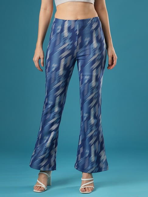 Globus Blue Printed Treggings-picture-32
