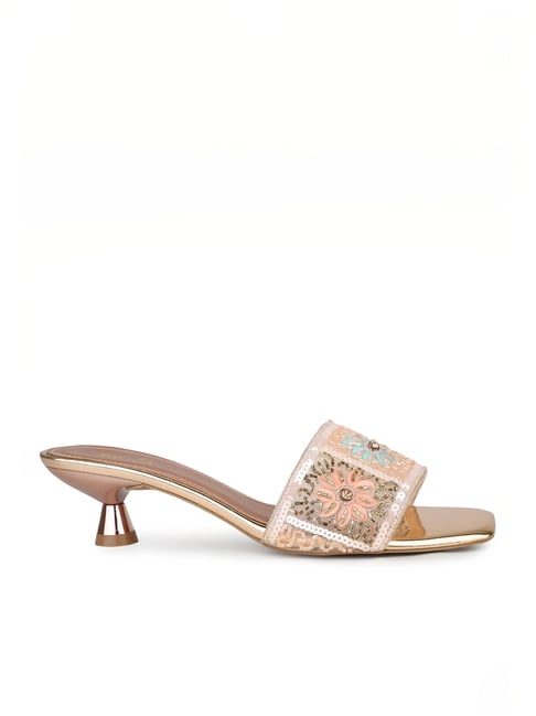 Buy Women's Rose Gold Ethnic Sandals for Women at Best Price