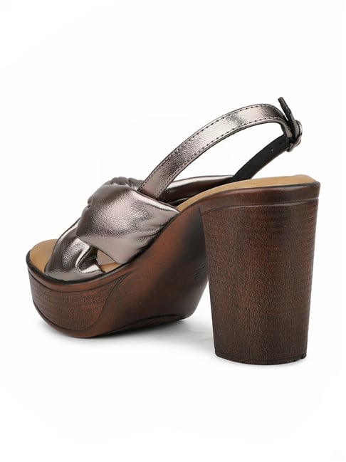 Buy Women's Pewter Back Strap Sandals for Women at Best