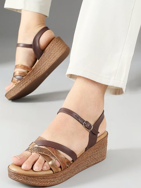 Inc.5 Women s Brown Ankle Strap Wedges