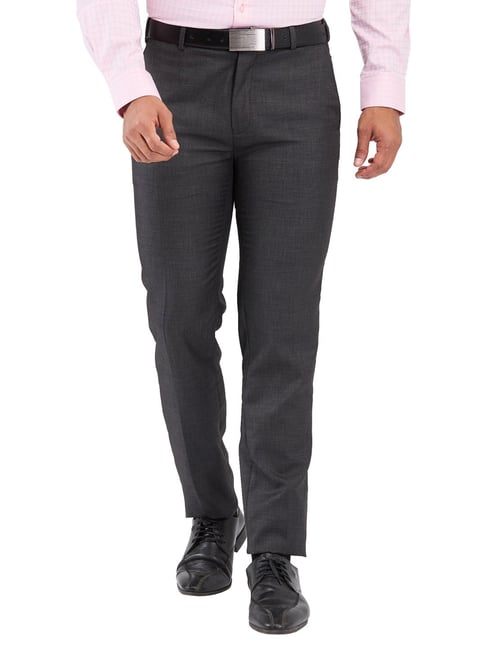Raymond Blue Slim Fit Trousers-picture-20