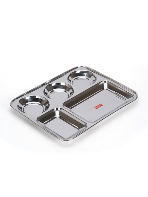 Sumeet Silver Stainless Steel 1 Dinner Plate-picture-40