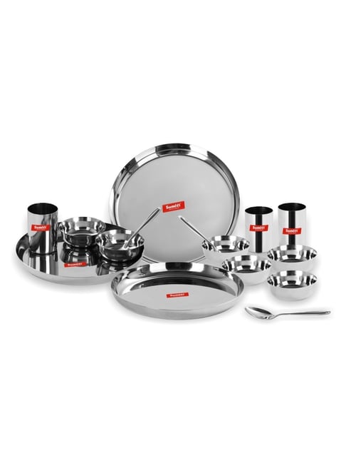 Buy Sumeet Silver Stainless Steel Dinner Set at Best Price Tata CLiQ
