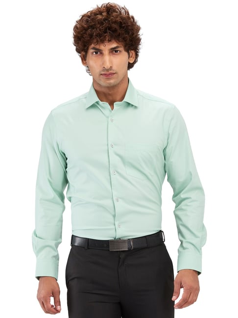 Colorplus Green Regular Fit Checks Shirt-picture-17