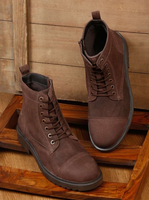 Teakwood Leathers Men's Brown Derby Boots