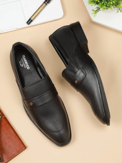 Teakwood Leathers Men's Black Casual Loafers-picture-41