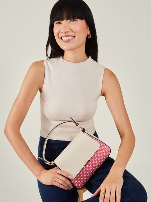 Accessorize London Pink Textured Handbag-picture-26