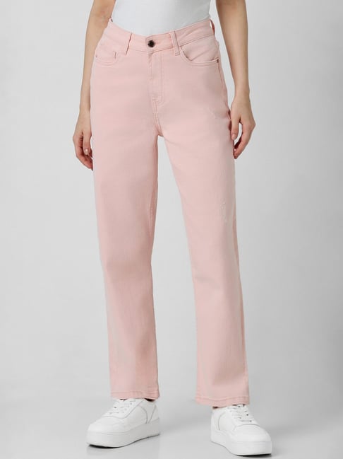 Van Heusen Pink Cotton Regular Fit Mid Rise Jeans-picture-26