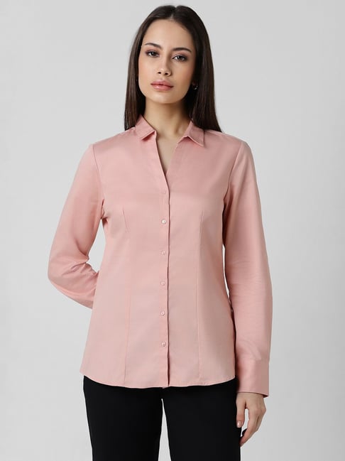 Van Heusen Pink Cotton Regular Fit Shirt-picture-18