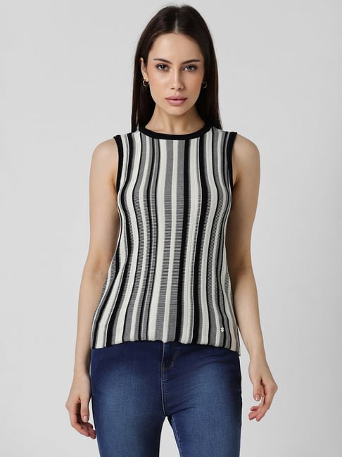 Van Heusen Black & White Striped Top-picture-26