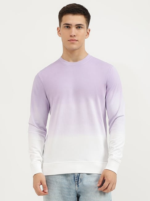 United Colors Of Benetton Purple Regular Fit Ombre Sweatshirt