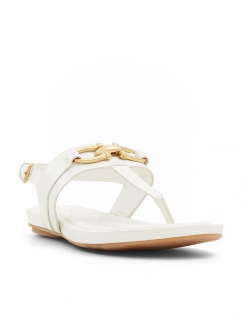 Aldo Women's AFOETHA White T-Strap Sandals