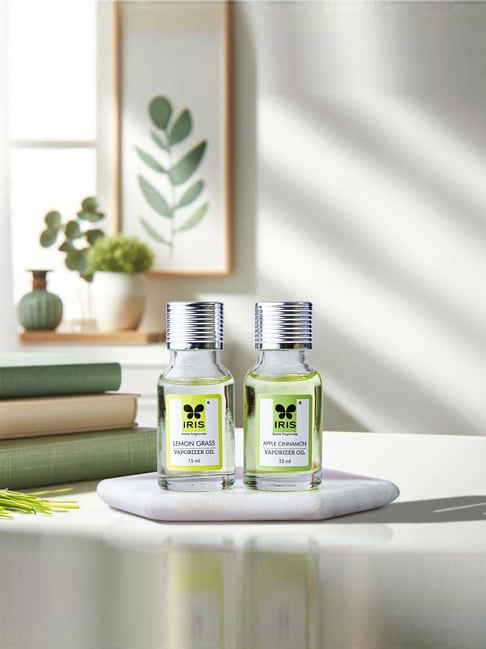 IRIS Home Fragrances Lemon Grass And Apple Cinnamon Vaporizer Oil (0.03 L) - Set of 2