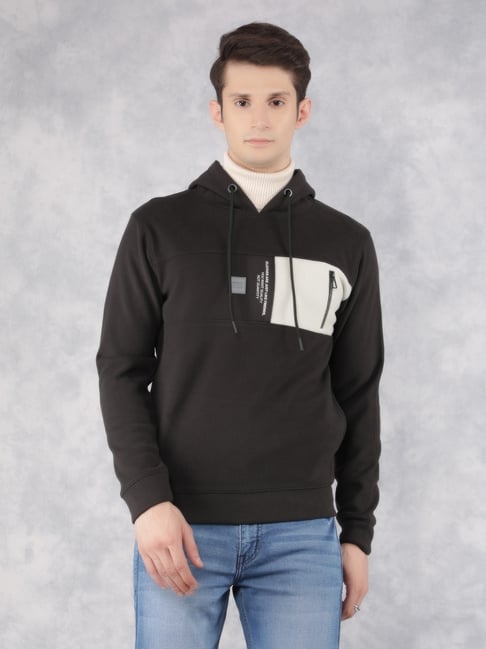Crimsoune Club Black Regular Fit Hooded Sweatshirt-picture-33