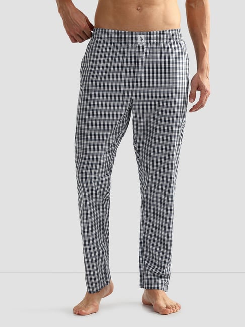 U.S. Polo Assn. Off White Regular Fit Check Lounge Pants-picture-19
