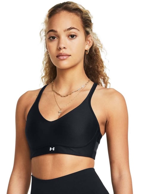 UNDER ARMOUR Black Printed Sports Bra