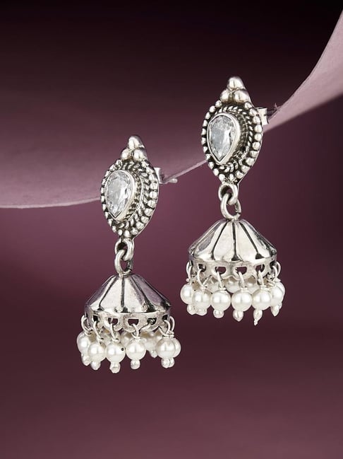 Buy Fabindia Silver Jhumka Earrings Online At Best Price Tata CLiQ