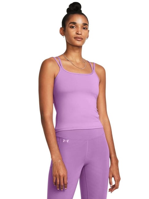 UNDER ARMOUR Purple Slim Fit Sports Tank Top