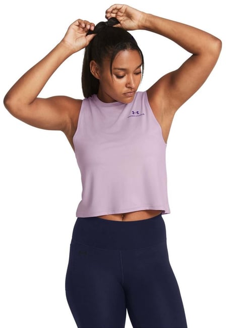 UNDER ARMOUR Purple Loose Fit Sports T-Shirt