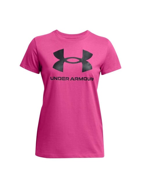 UNDER ARMOUR Pink Printed Sports T-Shirt