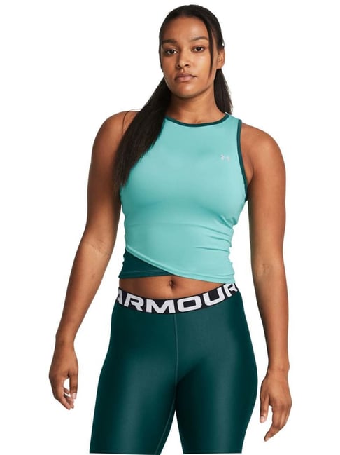 UNDER ARMOUR Green Slim Fit Sports Crop Top