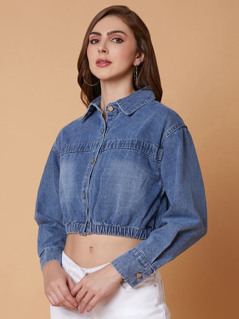 Puff Sleeve Denim Denim Jacket Blazer Puff Sleeve Denim Jacket Gap