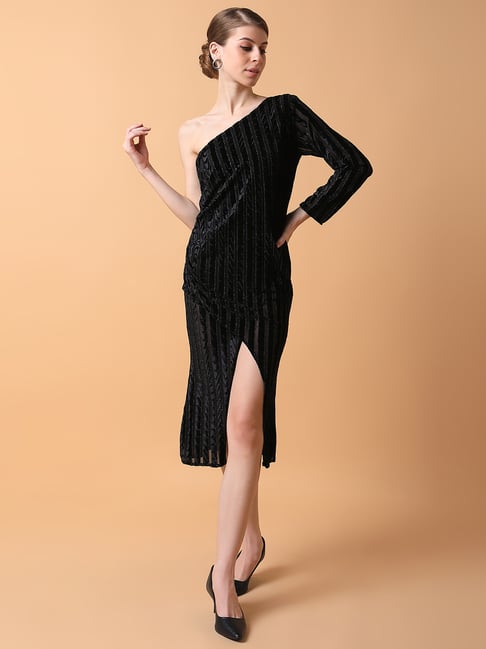 showoffff SHOWOFF Black Regular Fit Wrap Dress-picture-36