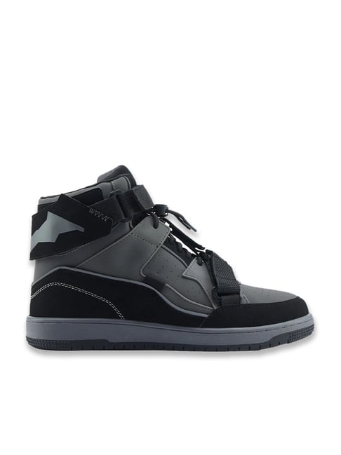 The Souled Store Men's OfficialBatman Black Ankle High Sneakers