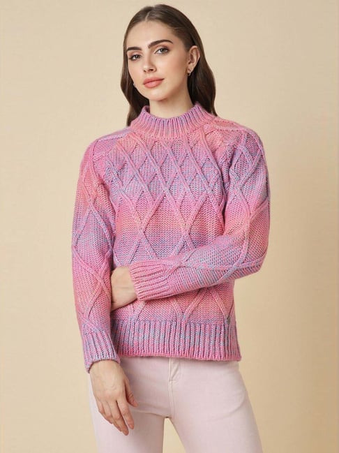 Allen Solly Pink Quilted Sweater-picture-13