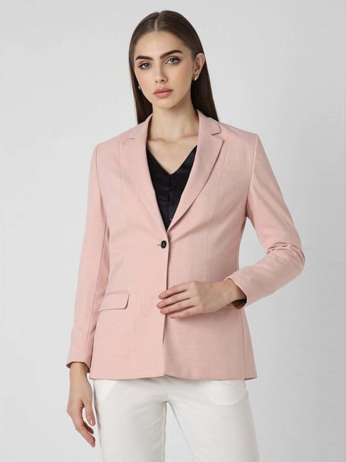 Van Heusen Pink Plain Blazer
