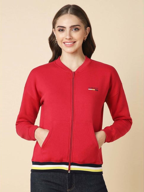 Allen Solly Red Plain Sweatshirt-picture-37