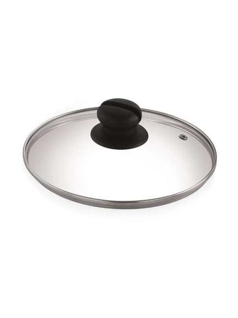 HAZEL Transparent Glass Cookware Lid With Knob and Built In Steam Vents 25.8 cm