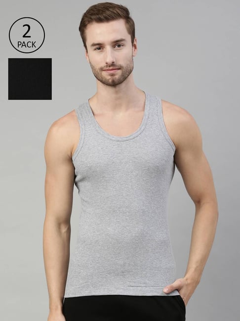 Dixcy Scott Originals Multicolor Regular Fit Vests-Pack of 2