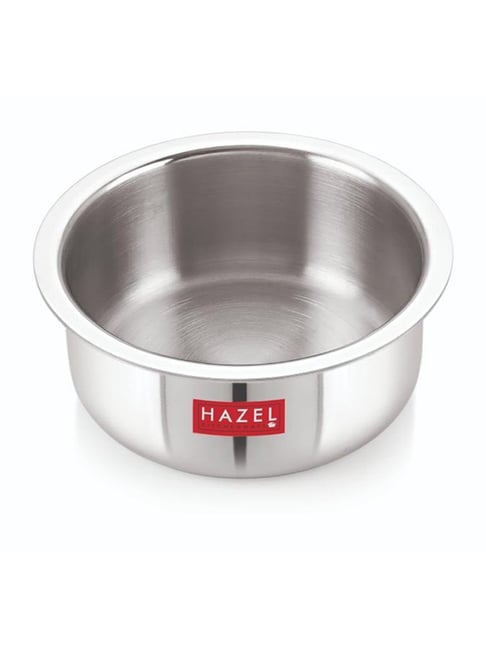 HAZEL Silver Triply Stainless Steel Induction Bottom Boiling Cooking Tope 5.8 L