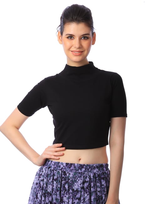 Scorpius Black Crop Top