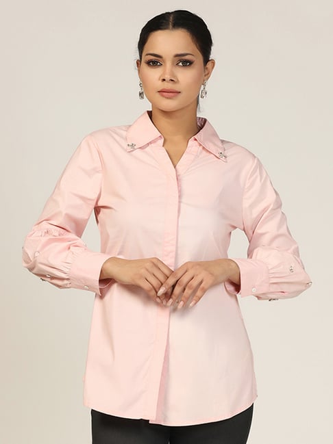 Mustard Peach Regular Fit Shirt-picture-14