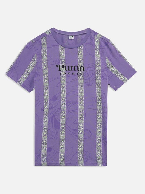 Puma Boys Lavender Alert Cotton Print T-shirts-picture-32