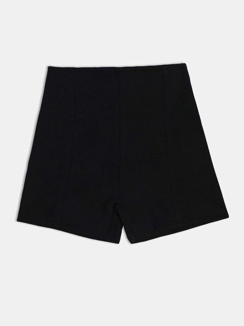 MINIKLUB Girls Black Printed Full Sleeves Shorts-picture-12