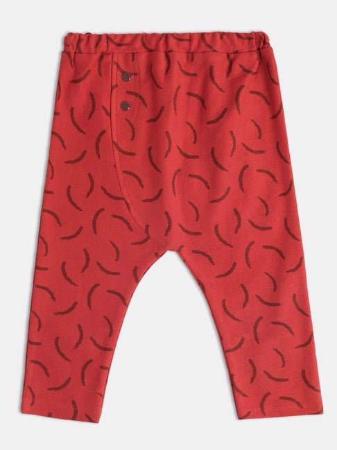 MINIKLUB Boys Rust Orange Printed Full Sleeves Knit Bottom-picture-36