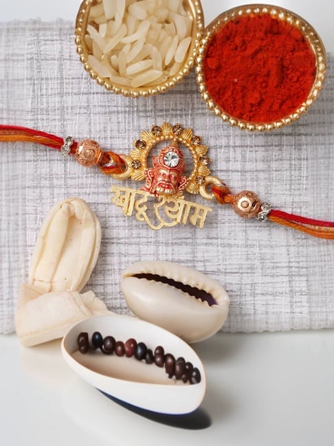 eCraftIndia Khatu Shyam Ji Religious Rakhi for Brother with Sibling Agreement & Roli Chawal Pack-picture-12