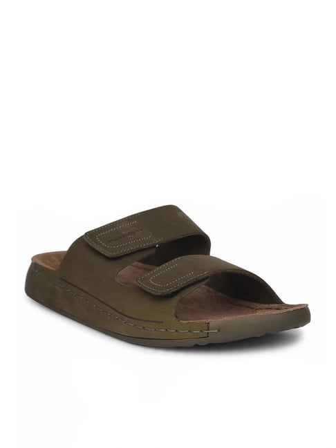 Hush Puppies by Bata Men's MASON Olive Casual Sandals